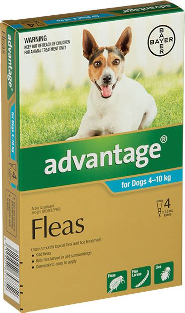 Advantage® Flea Treatment For Dogs 4 10kg 4 Pack Vet Marlborough