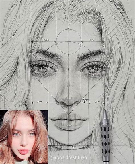 20 How To Draw A Face Step By Step Sky Rye Design Realistic Drawings Face Art Painting