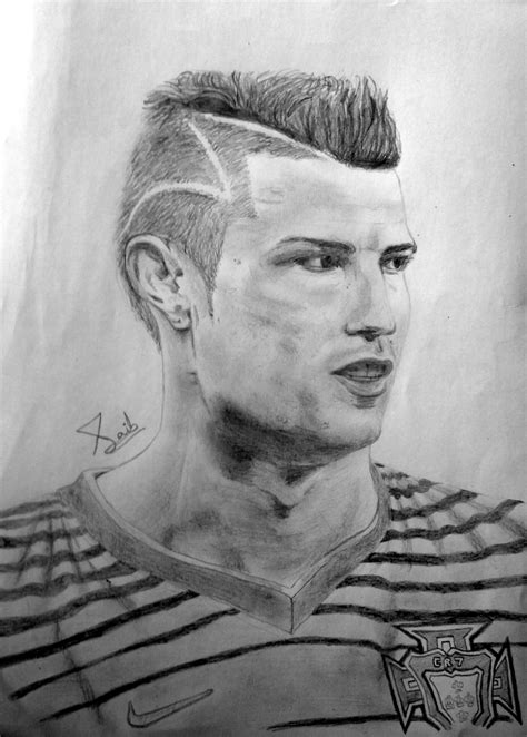 Cristiano Ronaldo Sketch By Saibirfan On Deviantart