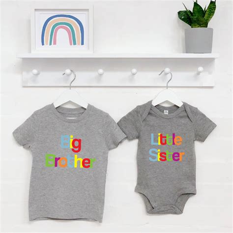 big brother lil bro big sis lil sis multicoloured set by lovetree design