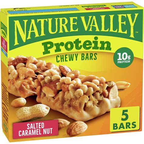 Nature Valley Chewy Granola Bars Salted Caramel Nut Protein 5 Ct 7