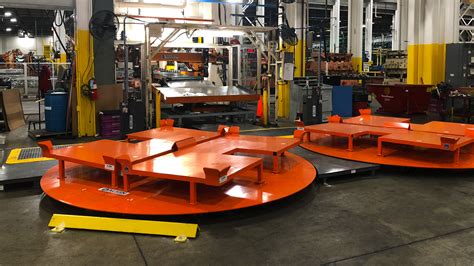 Round Air Caster Turntable Align Production Systems