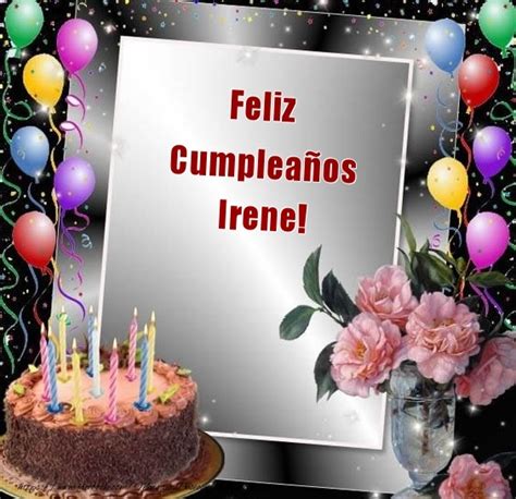 Tarta Feliz Cumpleaños Irene 🎂 Tartas Felicitaciones De Cumpleaños