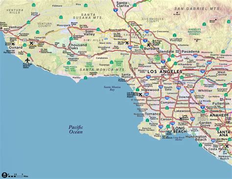 Map Of Greater Los Angeles Area Living Room Design 2020