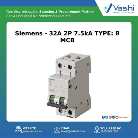 2 Pole Siemens 32a 2p 75ka Type B Mcb At Best Price In Thane Id