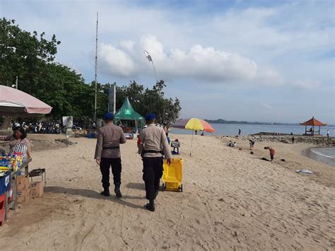 Satpolairud Denpasar Patroli Jalan Kaki Seputar Pantai Sanur Wujudkan