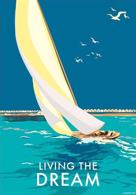 Seaside Poster Vintage Travel Posters Travel Posters Sailing Art