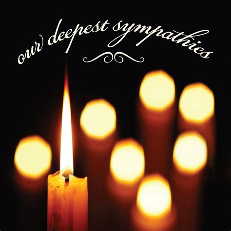 Our Deepest Sympathies w. Candles | Heartfelt condolences, Condolences, Deepest sympathy