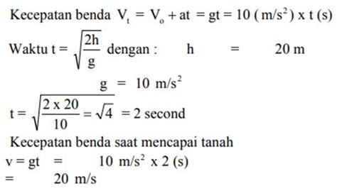 Sebuah Benda Jatuh Dari Ketinggian H M Diatas Permukaan Tanah