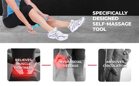 Resultsport Athletic Massage Stick Shin Muscle Roller With 3 Rotate Gear Idea For Trigger