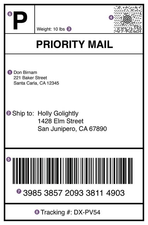 Usps Shipping Label Template Pdf