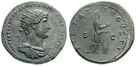 Hadrian Ć Dupondius 119 121 Ad Imp Caesar Traianvs Hadrianvs Avg Pm
