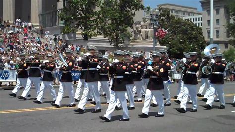 Marine Corps Marching Band At The National Memorial Day Parade In Dc