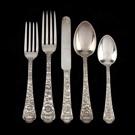 Gorham Cluny Sterling Silver Flatware Service Lot The Signature