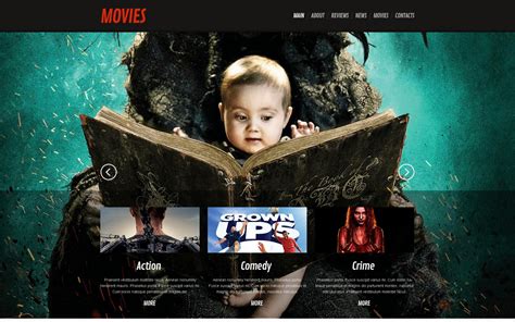 Бесплатная адаптивная тема Wordpress для веб сайта фильмов