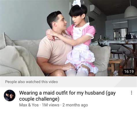 people also watched this video wearing a maid outfit for my husband gay couple challenge max