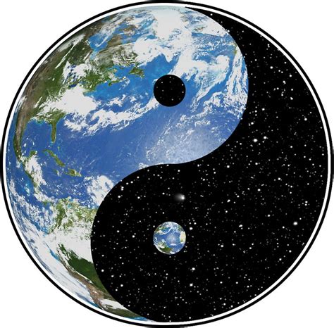 Earth And Space Yin Yang Symbol Sticker For Sale By Darthpaul Yin