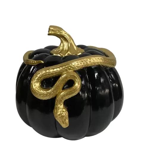 Place And Time Halloween Golden Snake On Black Pumpkin Joann Golden