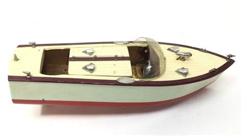 Lot 1950s Ito Model Kk Seisakusho Tokyo Wood Toy Boat