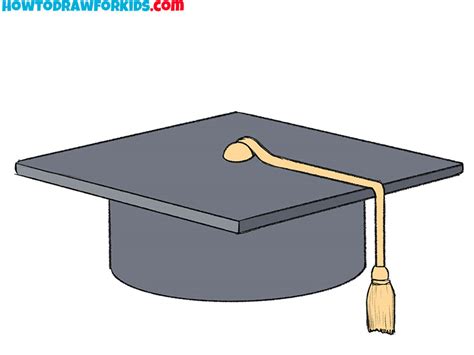 How To Draw A Graduation Cap Easy Drawing Tutorial For Kids