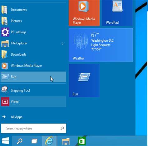 How To Add Run Command To Start Menu In Windows 10
