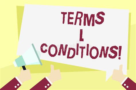 Word Writing Text Terms And Conditions Business Concept For Legal Law