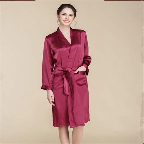 Women Robe Real Silk 100 Silk Satin Robes Natural Mulberry Silk Home