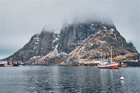 Premium Photo Ship In Hamnoy Fishing Village On Lofoten Islands Norway