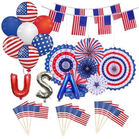 American Independence Day Usa Theme Party Decor Supplies 4th Of July