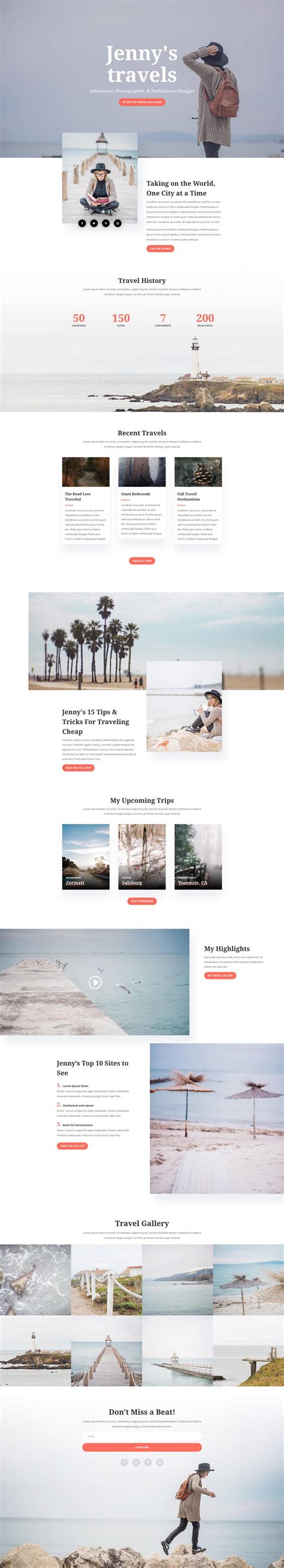 Get A Free And Adventurous Travel Blog Layout Pack For Divi