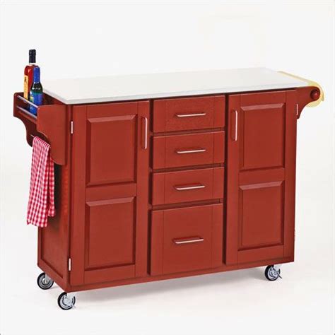 (you can learn more about our rating system and how we pick each item here.). Buy Home Styles Red Kitchen Island Cart with White Vinyl ...