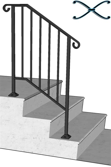 36″ baluster vinyl railings with decorative load bearing columns bracketed to existing square column. Outdoor Handrail for Safe Walk Backyard | Safe Senior Living