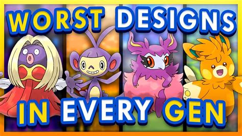 The Worst Pokemon Designs Of Every Generation Youtube