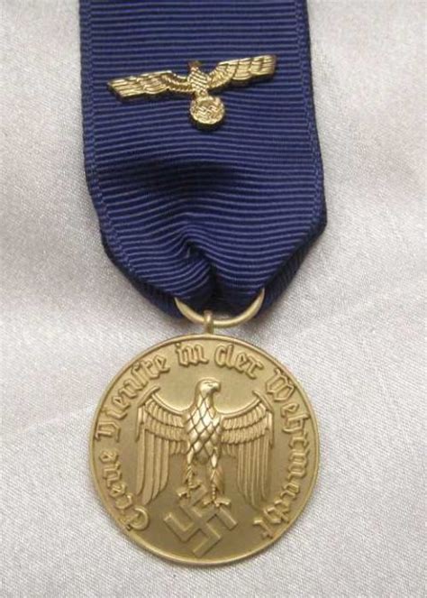 Heer 12 Year Long Service Medal With Ribbon Nice Reproduction
