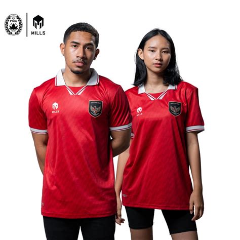 Jual Mills Timnas Indonesia Jersey Home Replica Version 1157ina Red Shopee Indonesia