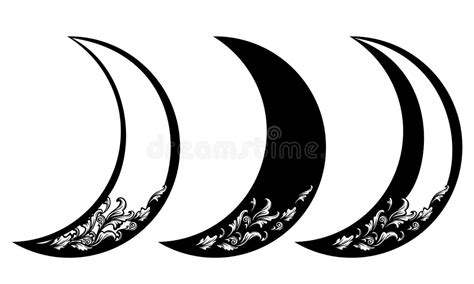 Crescent Moon Silhouette Shape Stock Illustrations 2564 Crescent