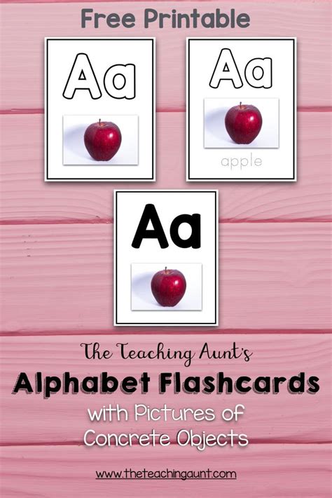 Alphabet Flashcards With Pictures Of Concrete Objects The Teaching