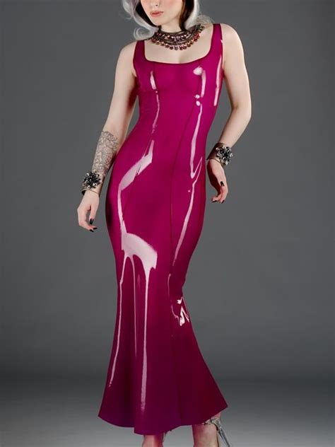 Image Of Latex Maxi Dress