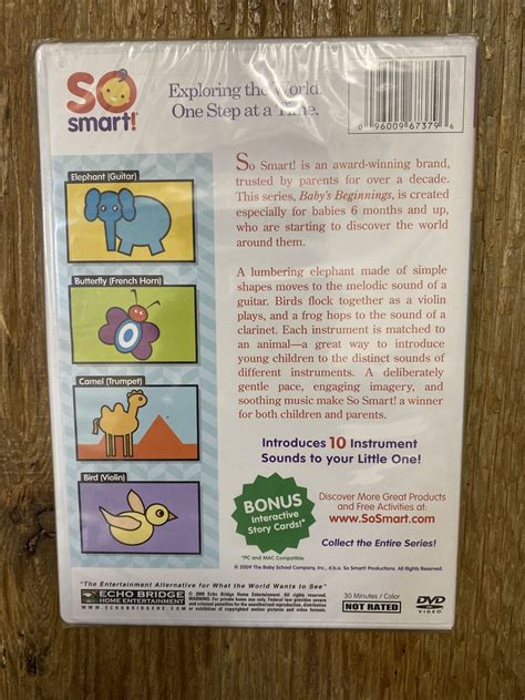So Smart Babys Beginnings Music Sounds Dvd New Free Shipping