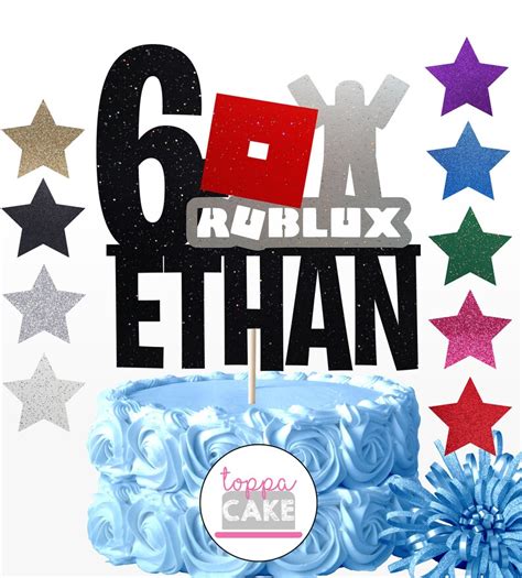 Roblox Cake Topper Roblox Party Decorations Roblox Etsy