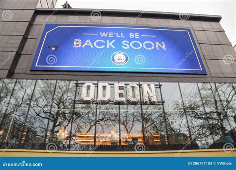 odeon cinema west end leicester square london during lockdown editorial stock image image of