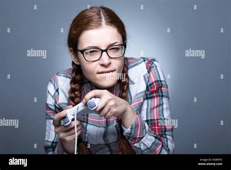 Beautiful Funny Nerd Girl Holding Hi Res Stock Photography And Images