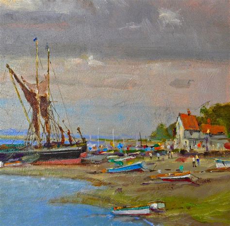 Pin Mill Suffolk Original Oil Painting By Terence Sorey Rsma