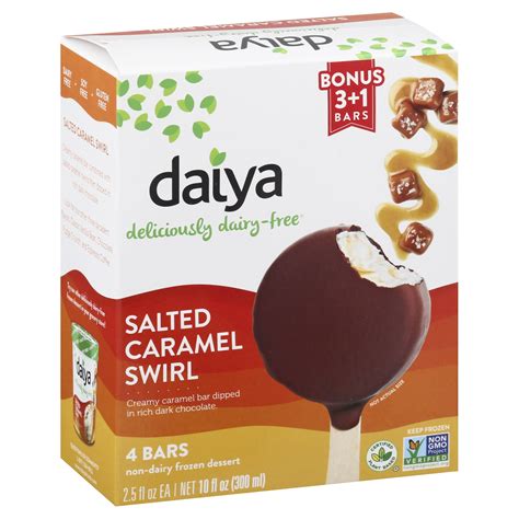 DAIYA Daiya Dairy Free Frozen Caramel Dessert Bars 4 Pack 10 Ounces