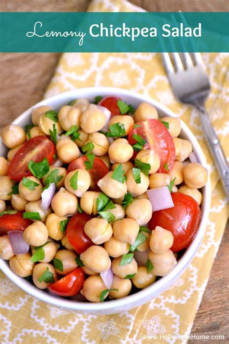 Lemony Chickpea Salad Recipe Vegetarian Side Dishes Ranch Chicken