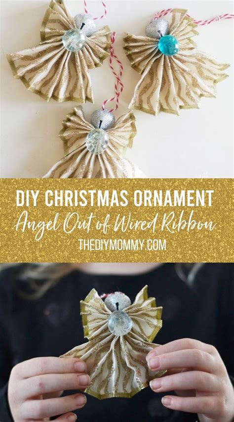 How To Make A Christmas Angel Ornament Out Of Wired Ribbon A Kids