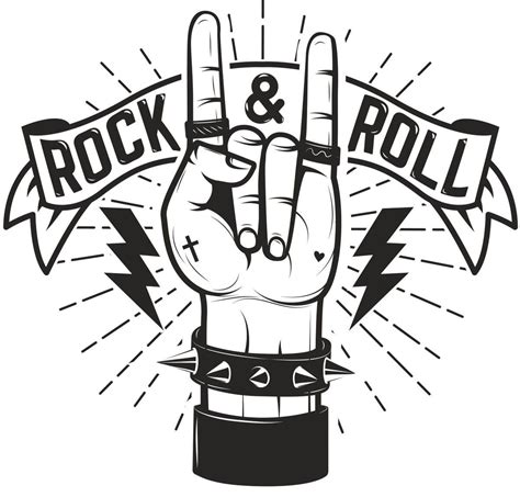 Heavy Metal Rock And Roll Sign Rock Hand Sign Rock Sign