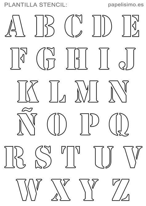 Plantillas Abecedario Stencil Para Imprimir Alphabet Font Alphabet