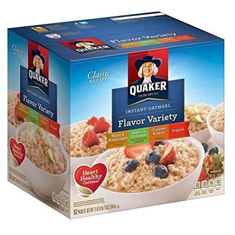 Quaker Instant Oatmeal Variety 52 Ct Quaker Dp