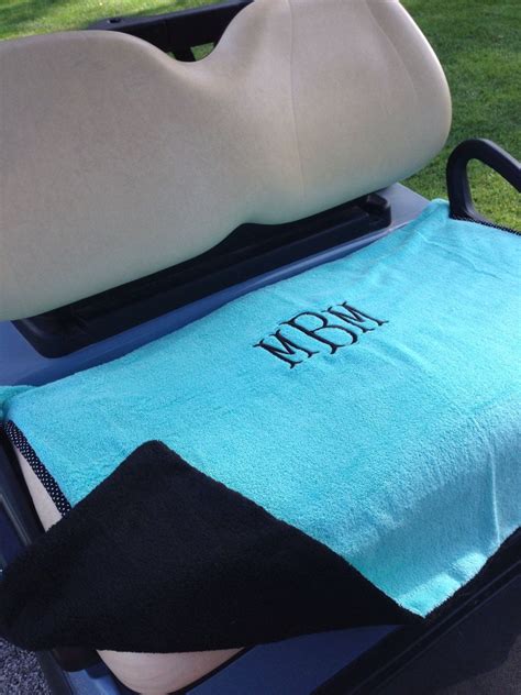 Monogrammed Golf Cart Seat Covers Are Made To Customers Specification